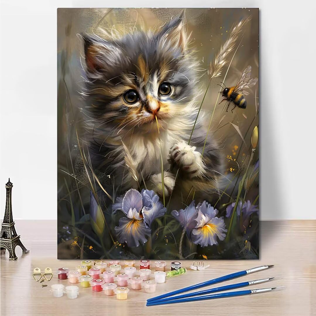 RNXAOPEN Dipingere con i Numeri Bambini, Passatempo per Adulti Kit Lavoretti Creativi per Bambini, Paint by Numbers Idee Regalo Bambina Bambino, Giochi Creativi Giochi Bambina name 70x95cm 1504-A
