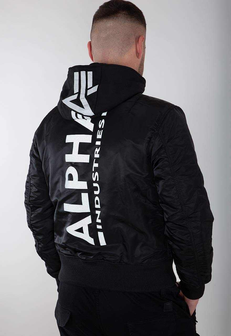 Alpha Industries Herren MA-1 Zip Hood Backprint Bomber Jacket