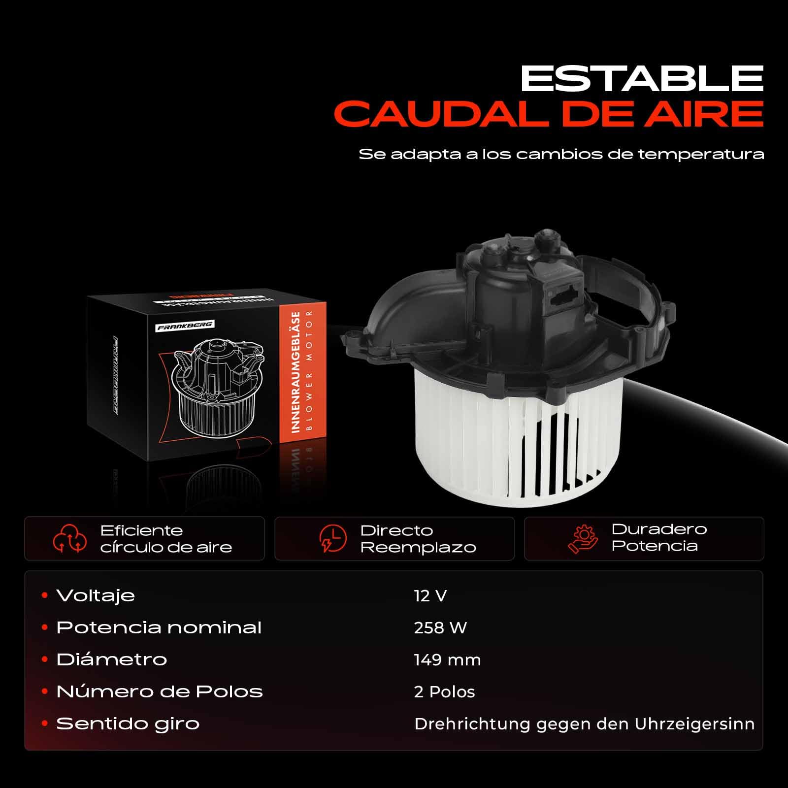 Frankberg Motor del ventilador de calefacción 6441.CG