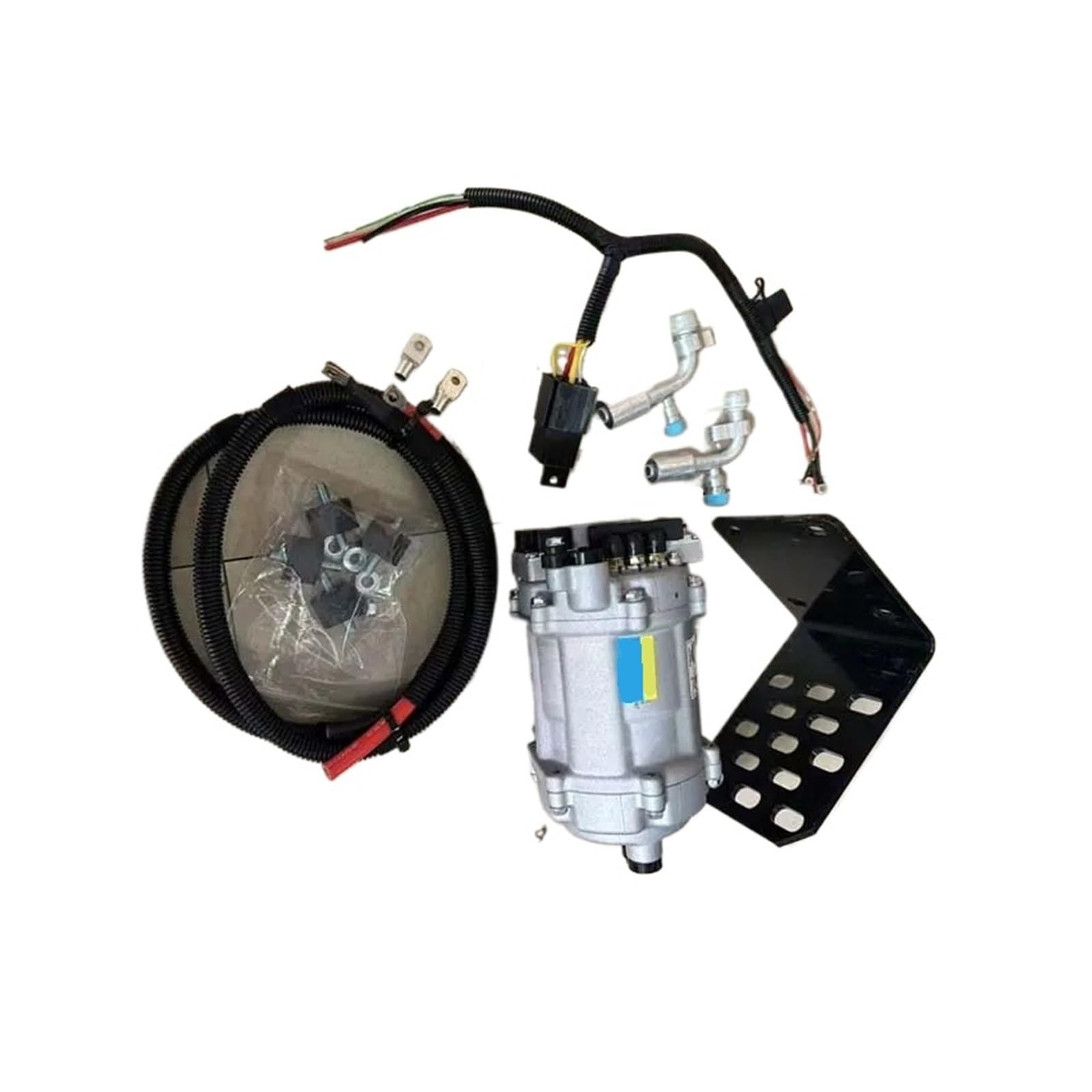 Elektrischer Universal A/C AC-Kompressor | Kompatibel Für Kleines Auto Motor Home Mit Verbinden Leitung 12V/24V Set(24v a set)
