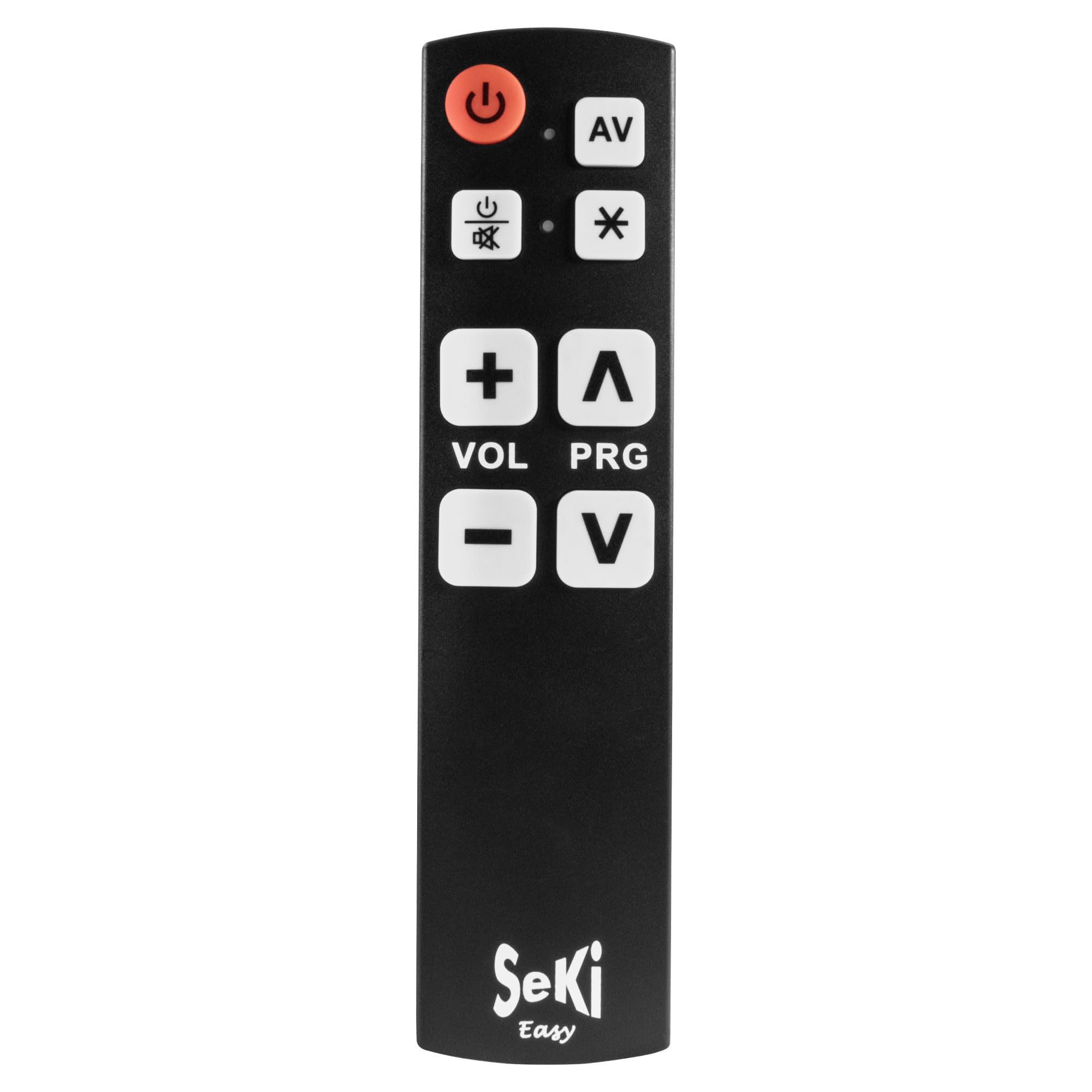 SeKi Easy czarny pilot zdalnego sterowania z dużymi przyciskami