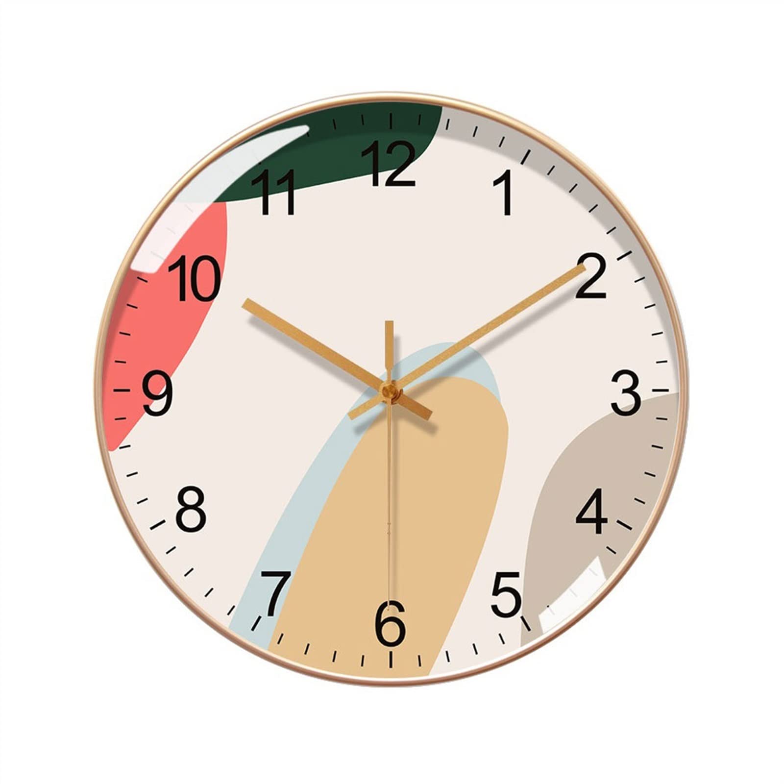 DFHS46JK Wall Decor Modern Living Room Wall Clock Without Punching Simple Decoration Bedroom Silent for living room decor(12inch)