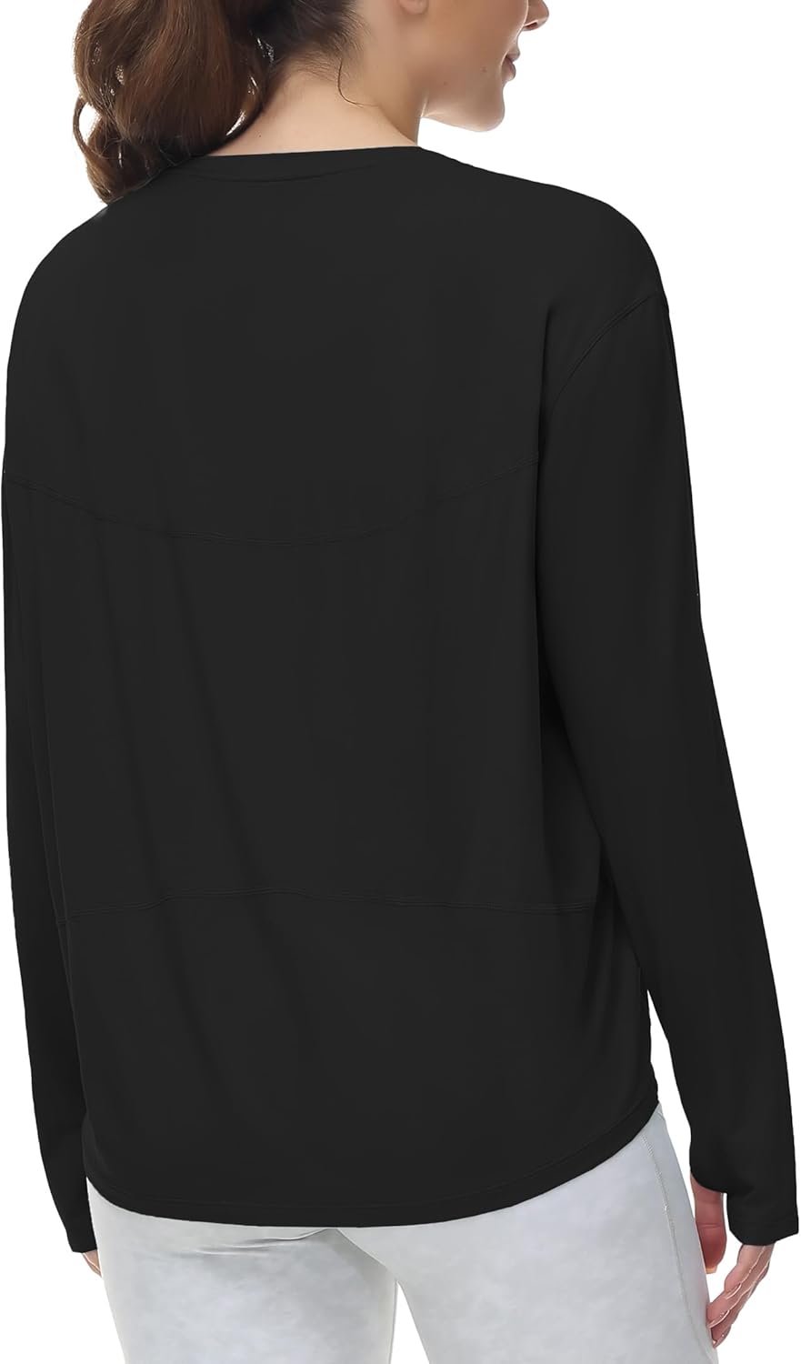 THE GYM PEOPLE Women's Long Sleeve Workout Shirts Back Loose Fit Running Tee Tops with Thumb Hole - Image 5