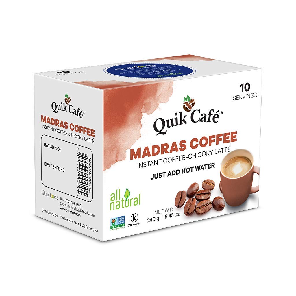 QuikCafe Madras Coffee,10 count,Pack of 4