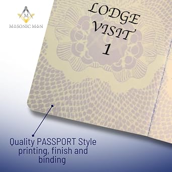 MasonicMan Masonic Passport For Recording Visits to New Freemasonry Lodge