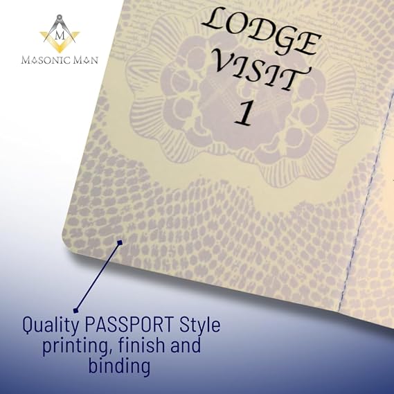 MasonicMan Masonic Passport For Recording Visits to New Freemasonry Lodge