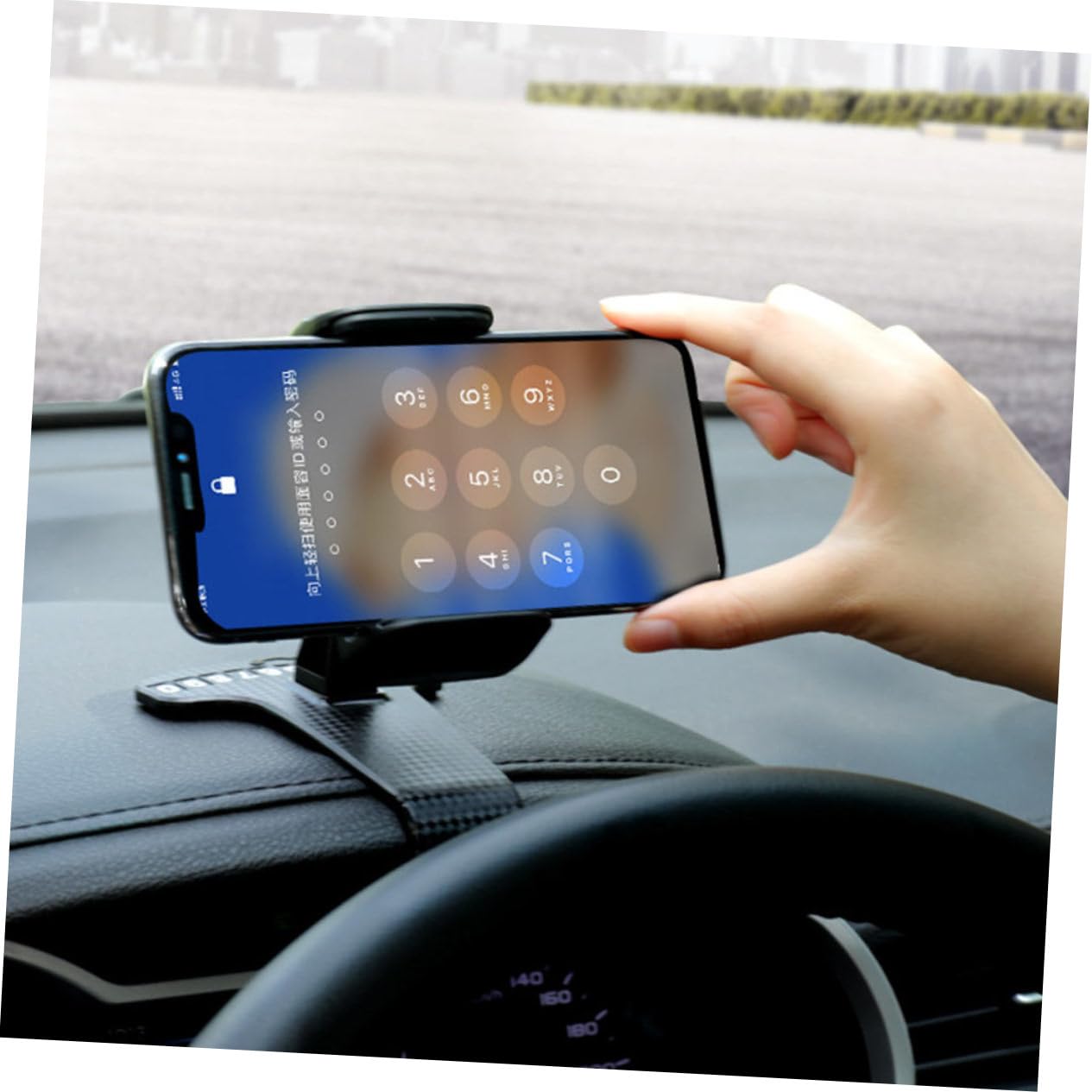 HOMSFOU 3pezzi Supporto Per Telefono Da Auto Multifunzionale Con Funzione Di Navigazione e Carte Di Parcheggio Supporto Per Smartphone Antiscivolo e Facile Da Installare Adatto Per