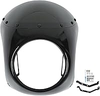 Vista 7 de Faro delantero de motocicleta de 7 pulgadas, parabrisas protector universal para la mayoría de las motocicletas Faro redondo negro mate negro