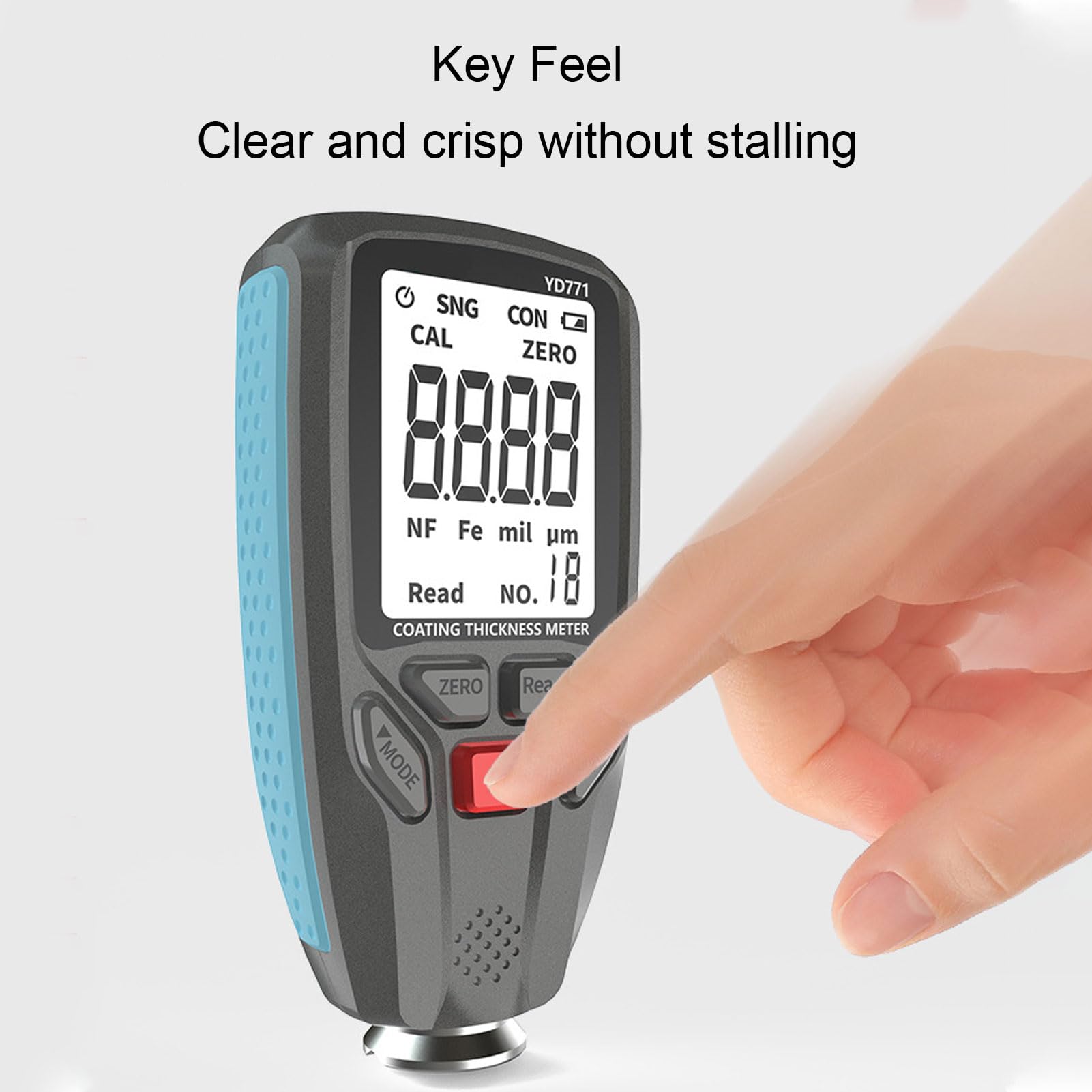 Misuratore di Spessore della Vernice, Misuratore di Spessore del Rivestimento con Display LCD per Vernice per Auto, Rivestimenti in Polvere, Alluminio Anodizzato, Mobili,