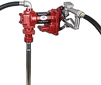 Vista 10 de Bomba de transferencia de combustible de 12 V con boquilla manual, bomba de transferencia diésel de CC de alto flujo de 20 GPM, bomba