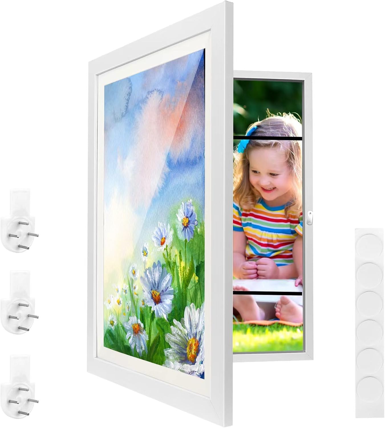 PMZM Bilderrahmen Für Kinderzeichnungen - 3 Stück 8.5x11 Mit Frontöffnung