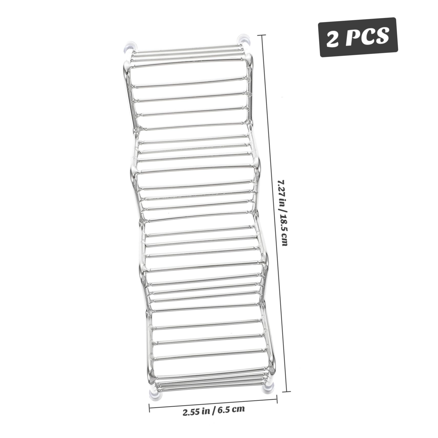 HOLIDYOYO 2-pc Set Stand Taco Rack Griddle Taco Holders Stainless Steel Non-slip Tacos Holders