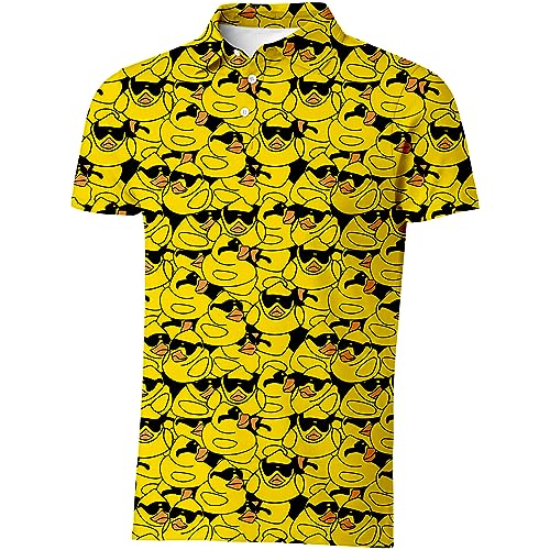 Golf Shirts for Men Outfit Dry Fit Performance Rave Outfit Retro Short Sleeve Casual Polo Shirt