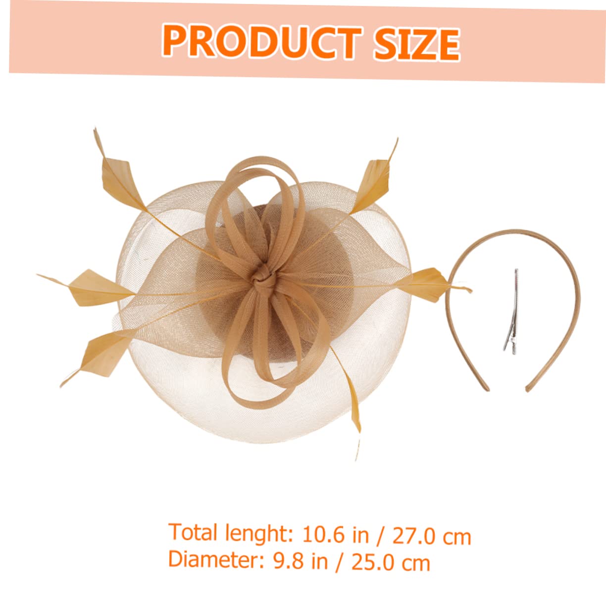 Abaodam 5pezzi Fascinator Elegante per Donne con Design Rete e Piume Artificiali Copricapo per Feste Matrimoni e Tea Party Accessorio Romantico e Leggero per Occasioni Speciali