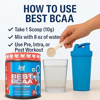 BPI Sports Best BCAA Powder - Muscle Recovery Support - Branched Chain Amino Acids | Building Blocks of Protein and Muscle - Post Workout Recovery – Hydration - Watermelon Ice, 30 Servings