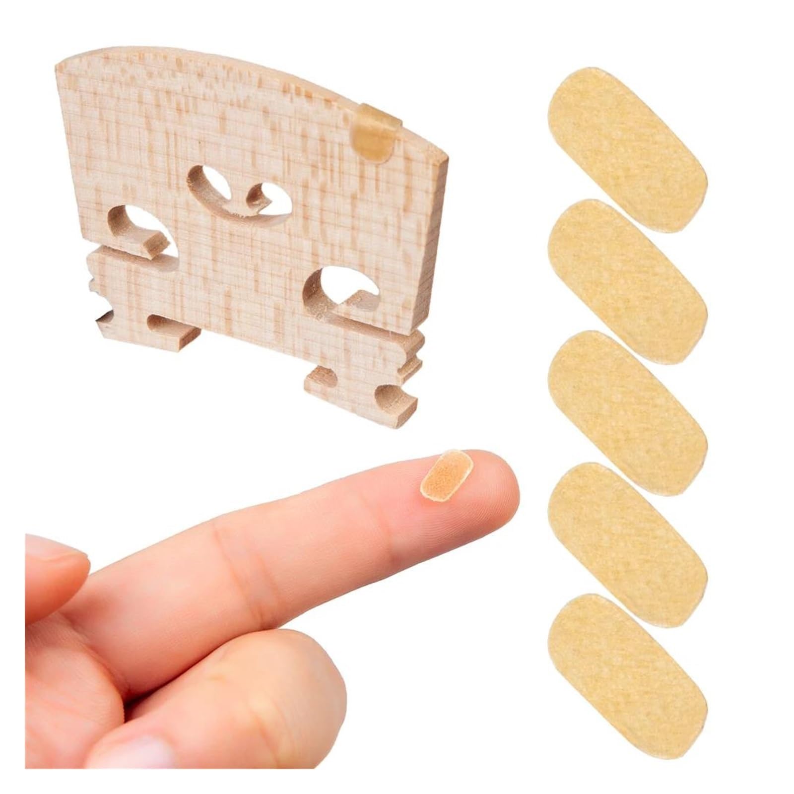 Akcesoria Skrzypiec Zestaw 50 Sztuk 3/4 Ochraniacz Strunowy Mostek Pergaminowy Do Struny E Części Viola Akcesoria Do Instrumentów Muzycznych(10pcs)
