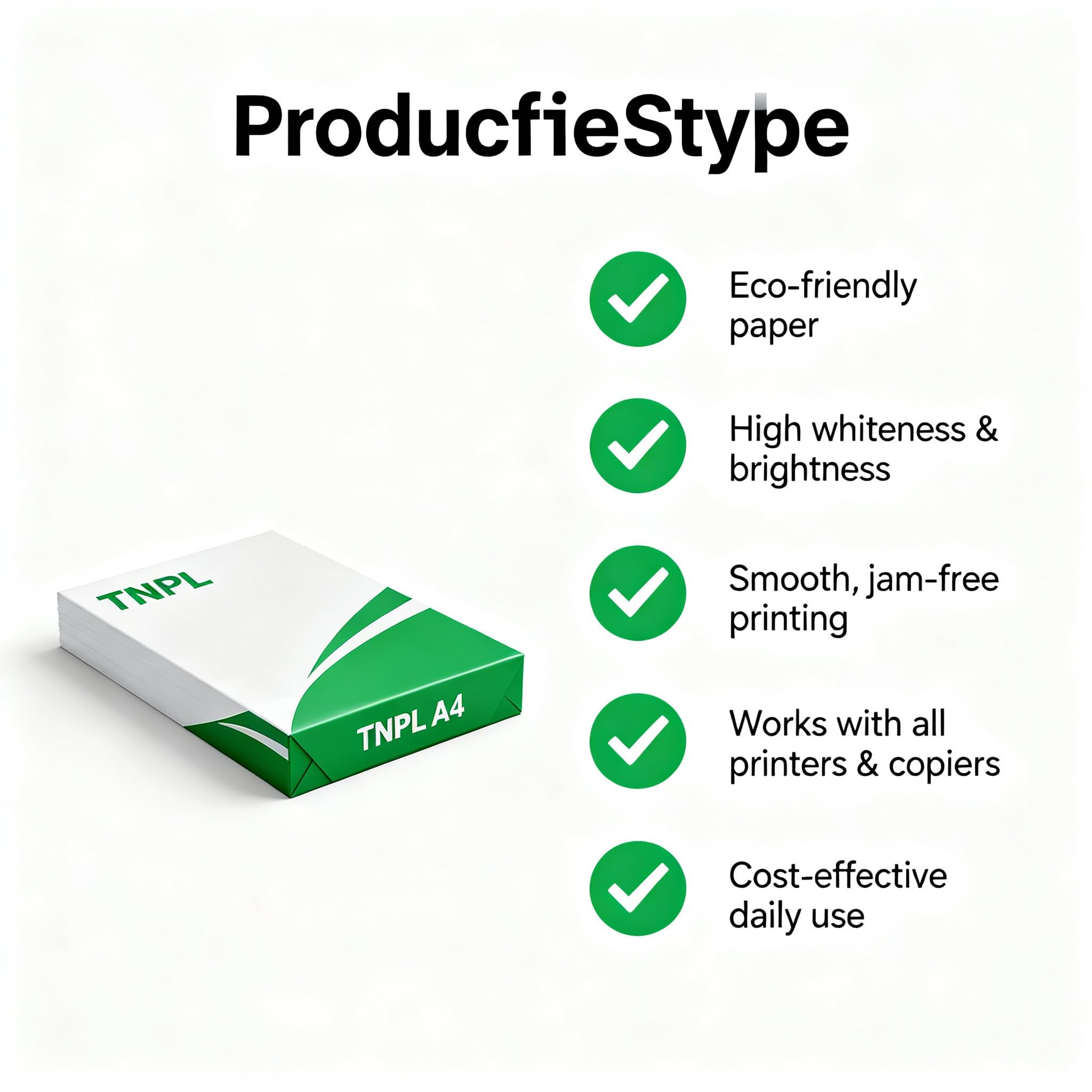 Tnpl Copier Paper A4 80Gsm White