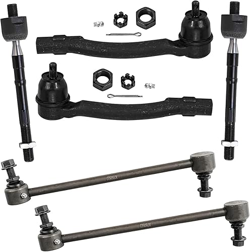 Detroit Axle - Barras estabilizadoras delanteras de 6 piezas para Hyundai Accent Kia Rio 2012-2017, 4 extremos de barra de acoplamiento interior y