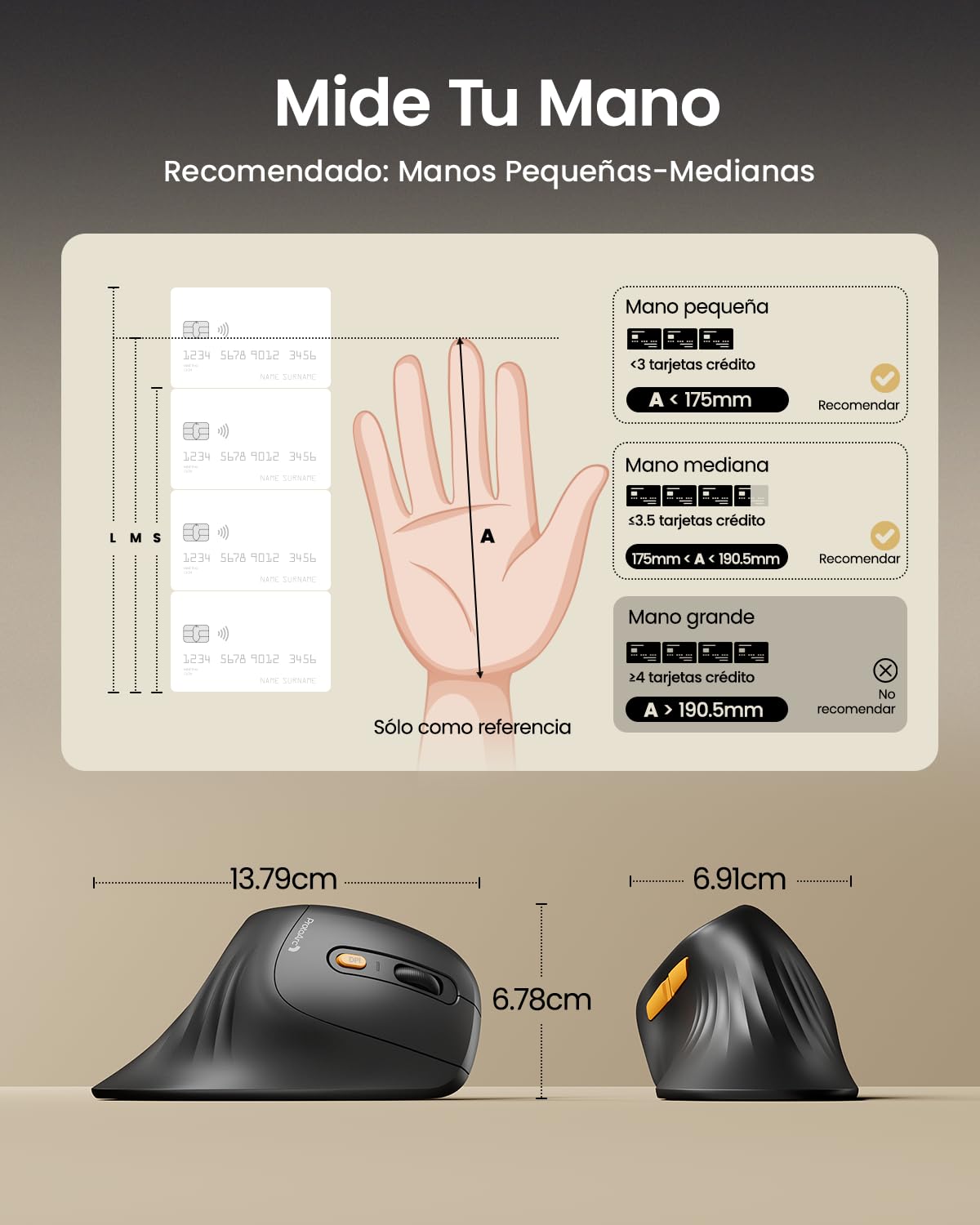 ProtoArc EM11 Mouse Ergonomico e Tappetino per Mouse