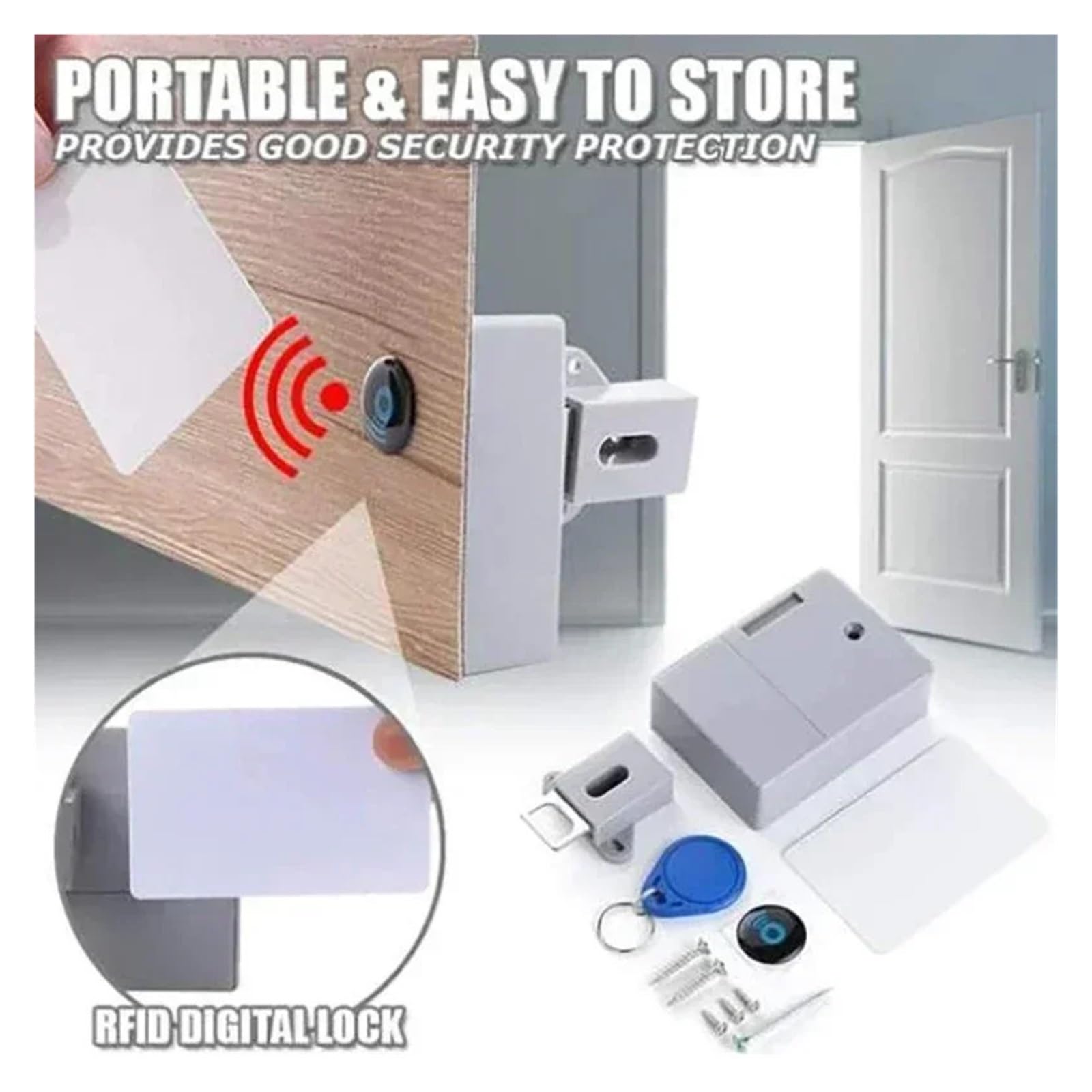 1 sztuk/5 sztuk niewidoczny zamek do szafki czujnik RFID inteligentne bezpieczeństwo szuflady Keyless zamki do szafek na dokumenty urządzenie zabezpieczające przed kradzieżą zamek do drzwi(1 Pcs)