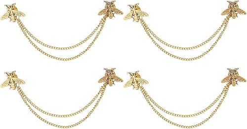 CHGCRAFT Broches y alfileres de cadena de abejas para mujer, broche de seguridad para decoración de ropa, joyería
