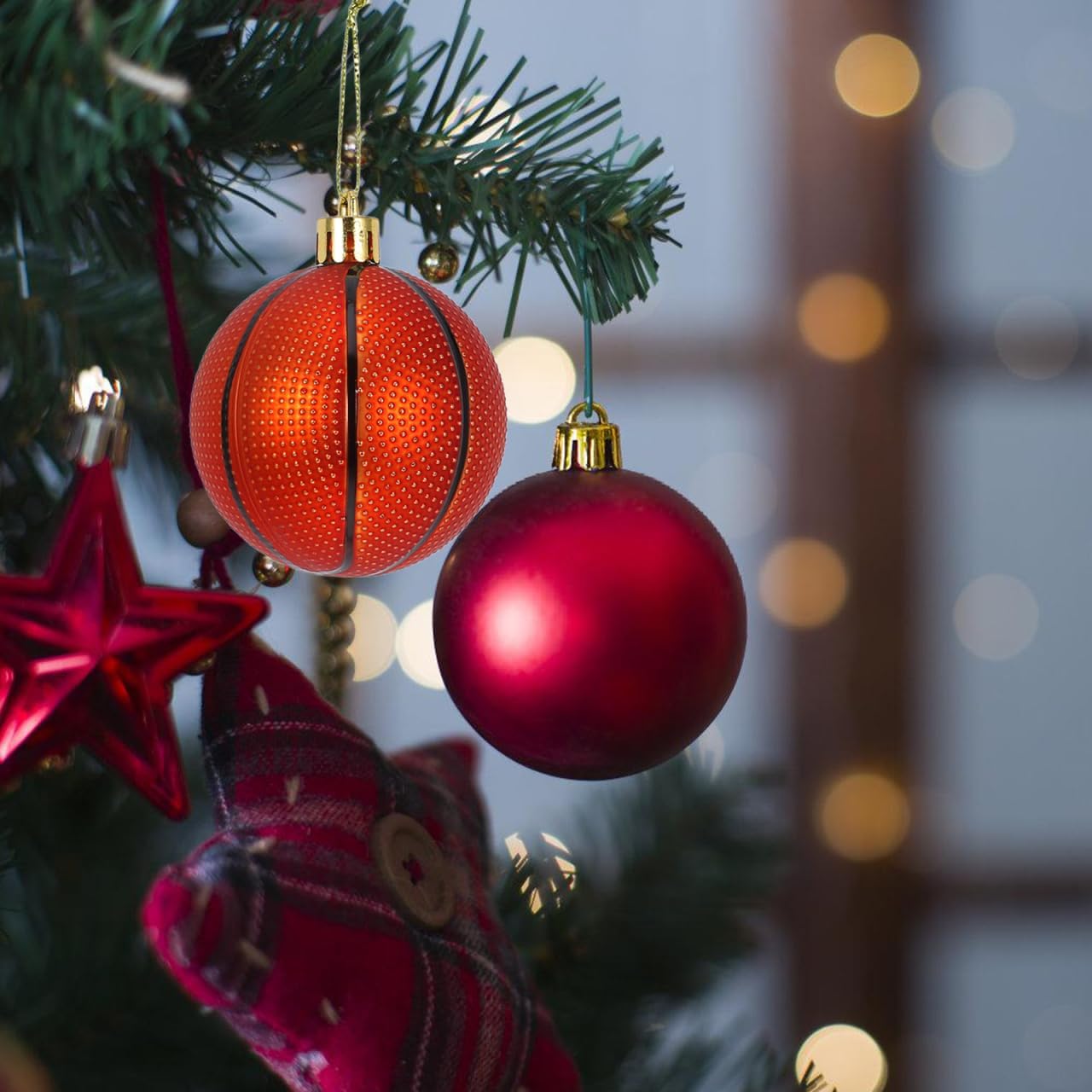 Toyvian Christmas Basketball Ornaments 6Pcs Christmas Tree Hanging Ball for Xmas Tree Sports Party Decorations Indoor Holiday Decor - Image 8