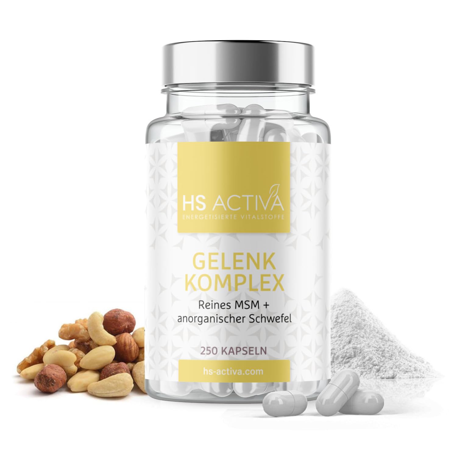 HS Activa Gelenk Komplex 250 MSM Kapseln hochdosiert, Methylsulfonylmethan