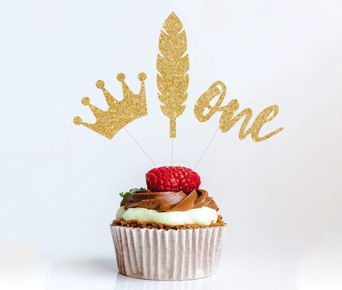 Feather Cupcake Toppers Mouse Head Cupcake Toppers Crown Cupcake Toppers Boho Toppers One