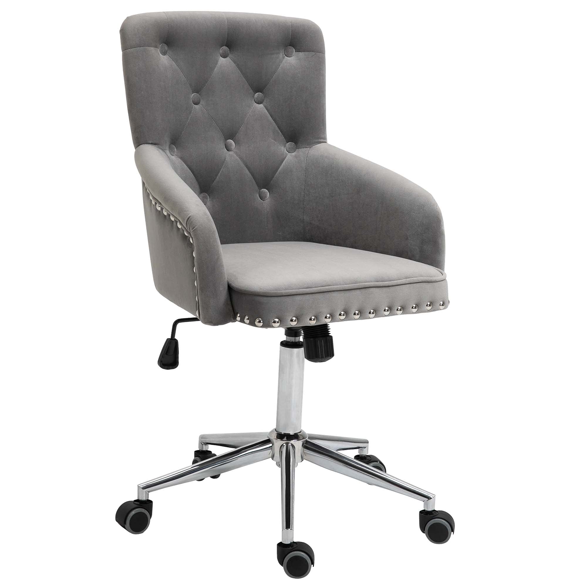 Buy Modern MidBack Desk Chair with Nailhead Trim, Swivel Home