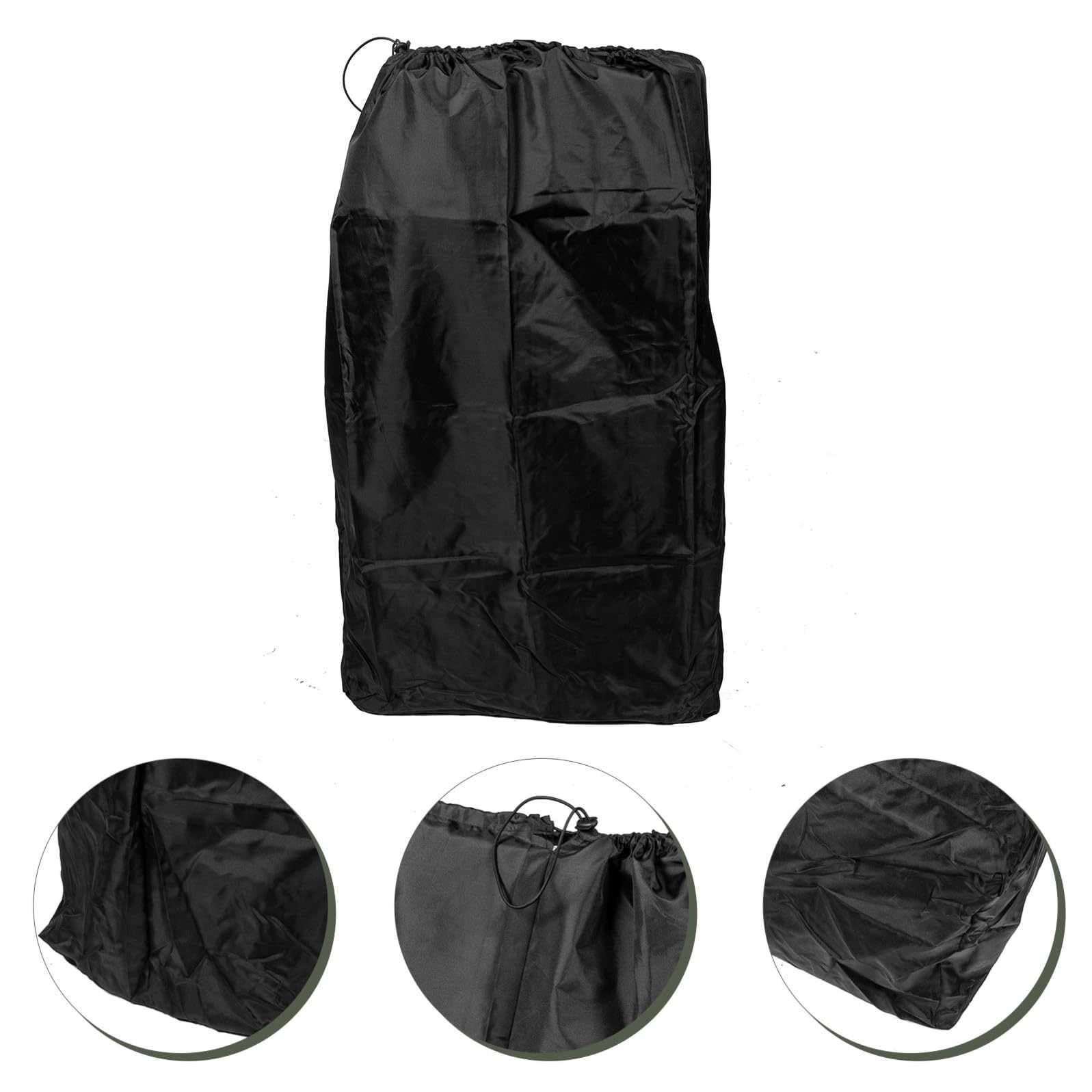 GLEAVI Borsa e Cuciture Rinforzate in Nylon Nero per Passeggino da Viaggio Chiusura a Cordoncino Bloccabile con Doppia Tracolla Comoda per Viaggi in Aereo