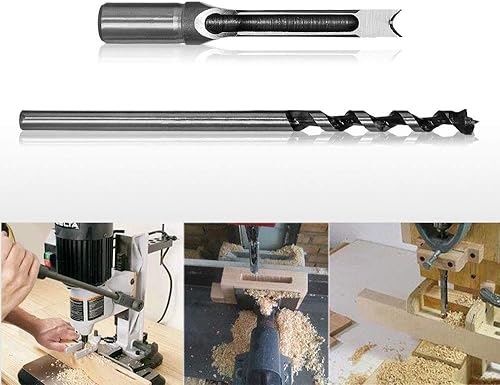 Miniatura 4 de SaferCCTV Broca de agujero cuadrado, broca de mortaja para carpintería de 12 pulgada, herramienta de taladro de mortaja de cincel hueco