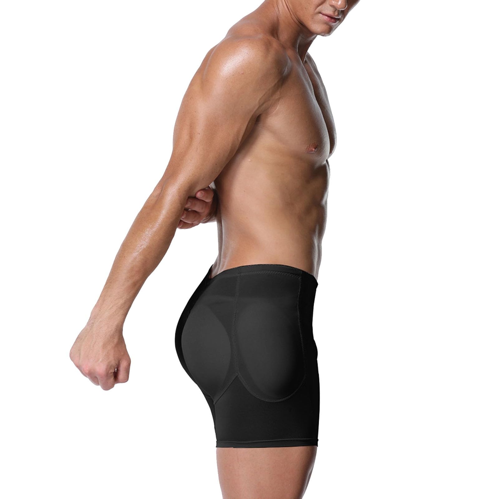 HLTYGWX Männer Butt Lifter Boxer Gepolsterte Verbesserung Unterwäsche Abnehmbare Gesäß- und Hüftpolster Push Up Shapewear Unterhose