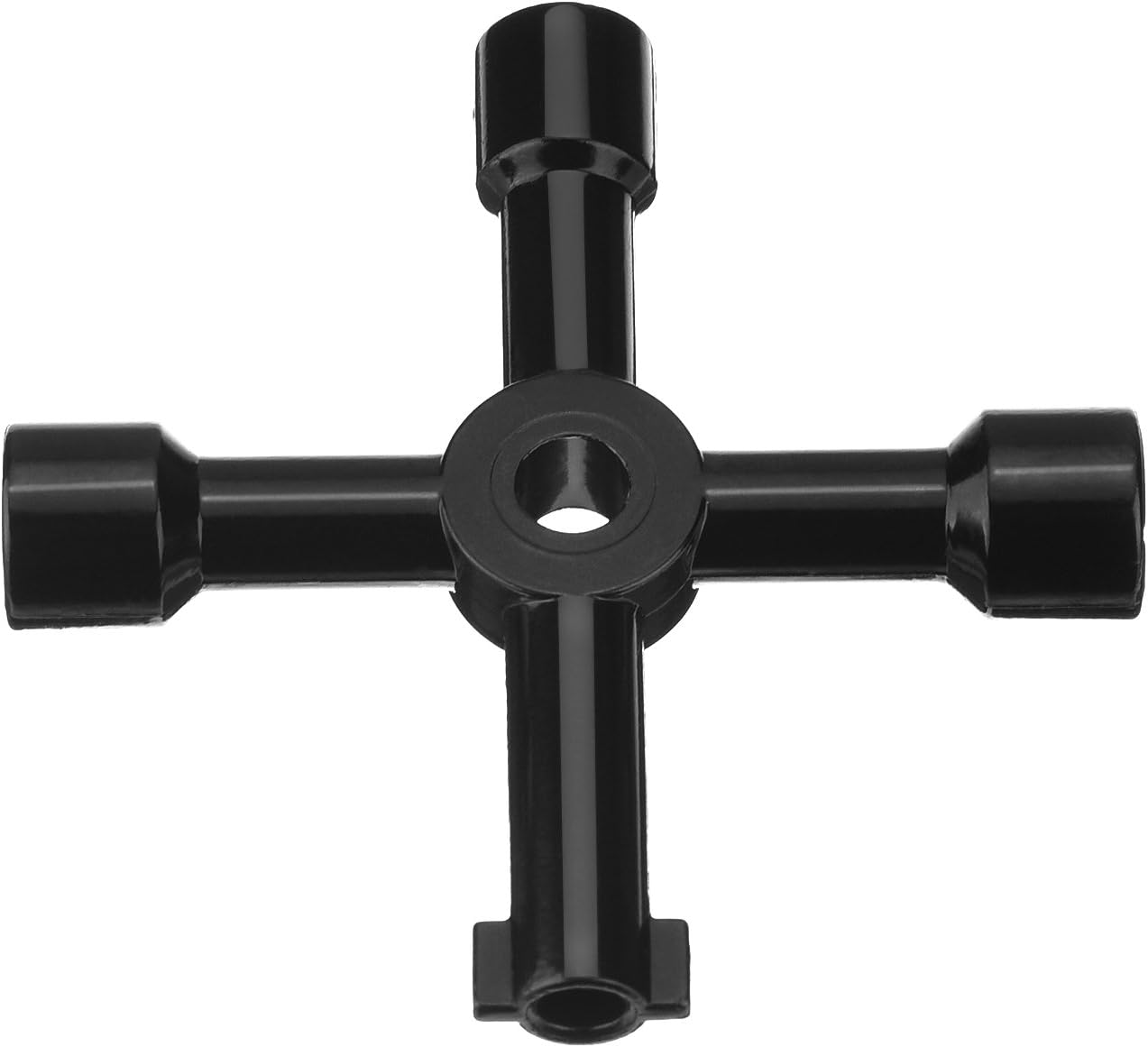 Shappy 2 Pack Electric Cabinet Panel Keys Gas Meter Water Sillcock Utility 4 Way Keys Multi-functional, Black