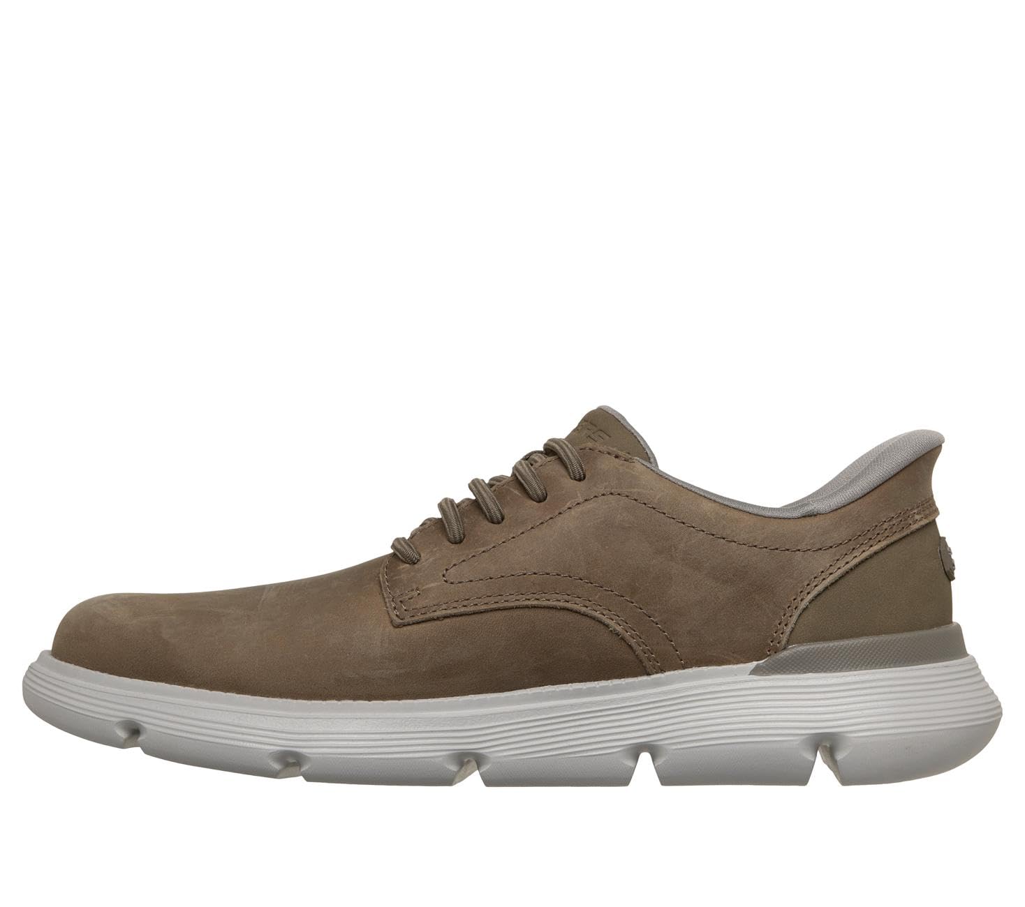 Skechers Herren Garza Duran Slip-InTurnschuhe, Dark Taupe Leather / Synthetic, 41.5 EU – Ansicht 5