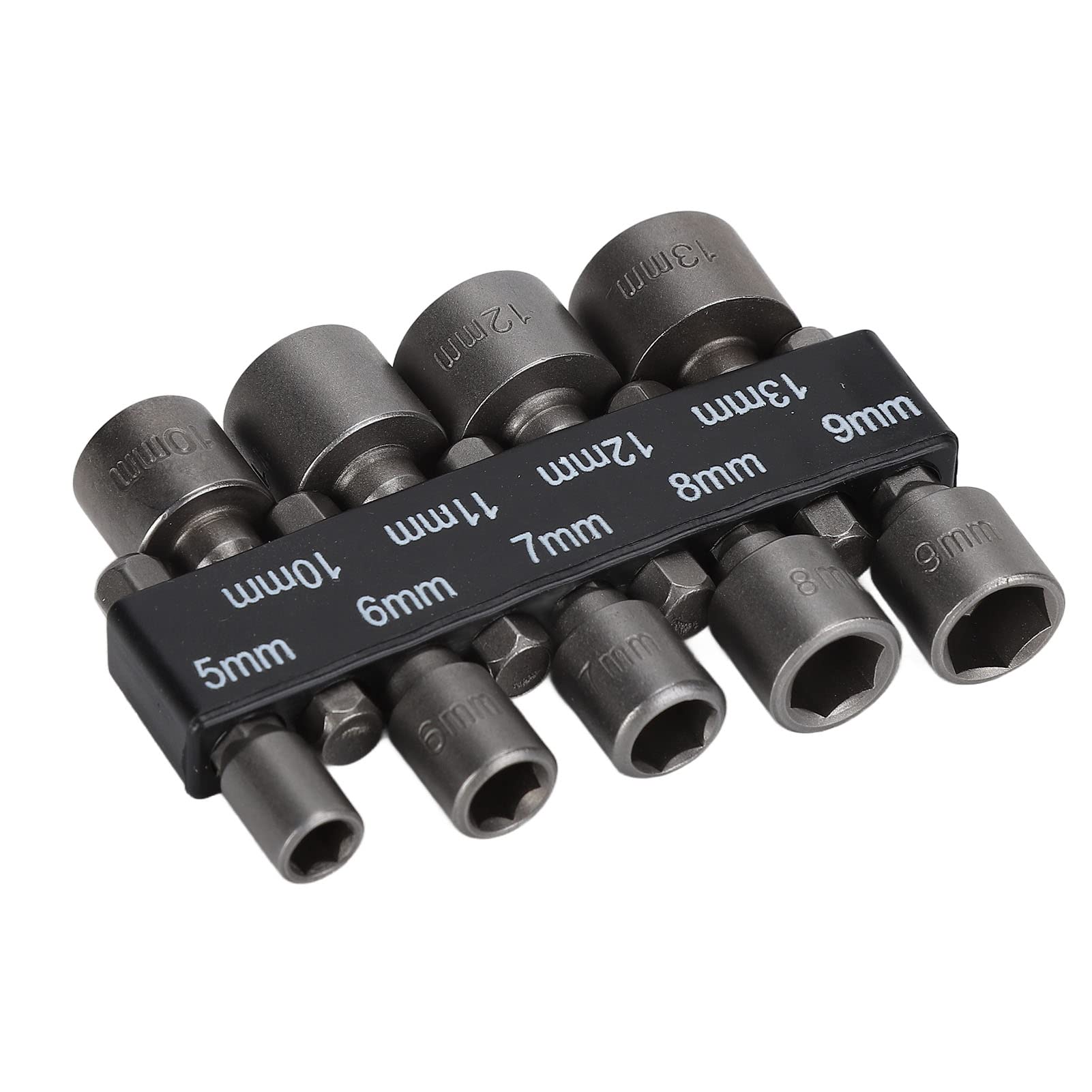 1/4in Sockets Set, Socket Bit 9Pcs Chrome Vanadium Steel for Electric Drill for Screwdriver