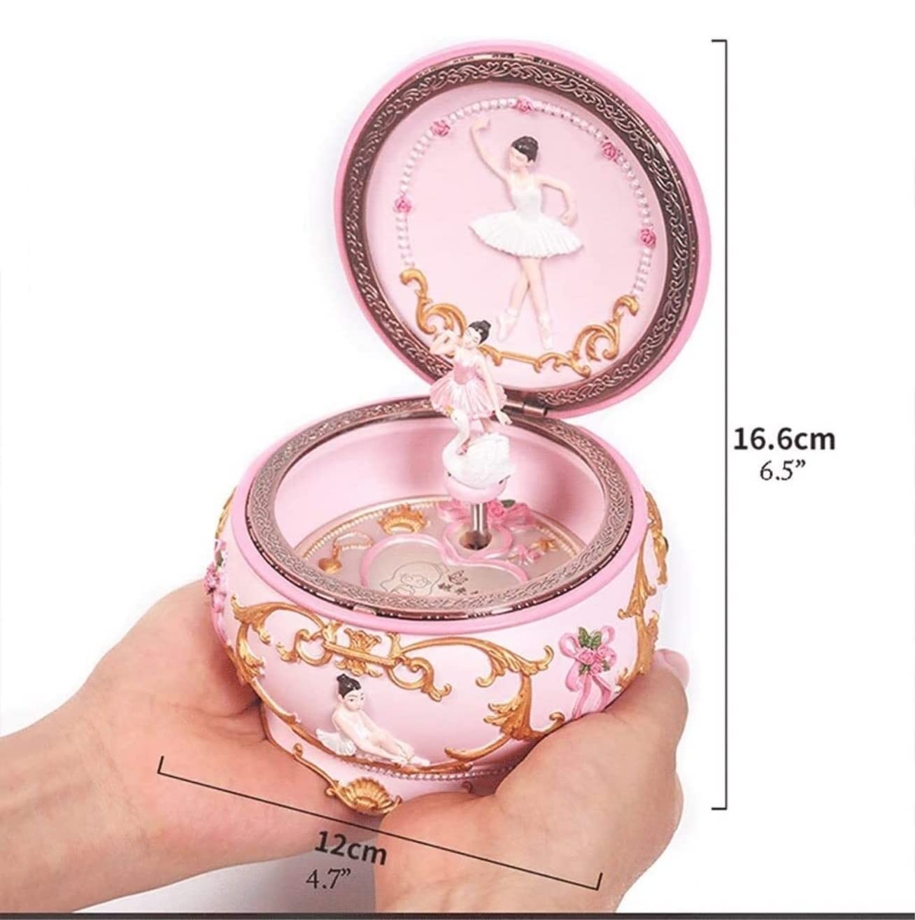 Spieluhr Musikspieluhr Dancing Ballet Girl Music Box Rotierende Trinket Music Box Wind-up Musikalische Schmuckschatulle Mit Licht Musik Einschlafhilfe
