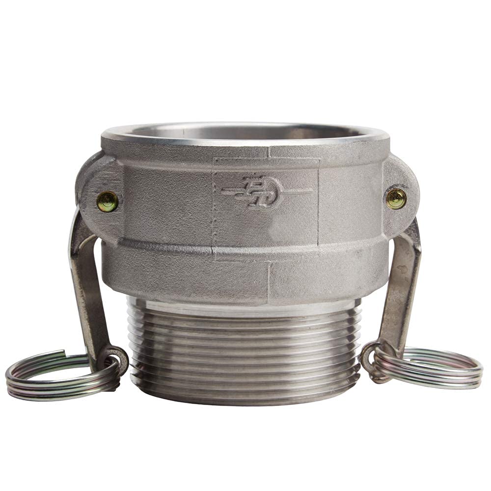 Aluminum Type DA Cam And Groove Hose Fitting, Reducer, 5" Female Coupler X 4" Male Adapter (CAM 5040 DA AL