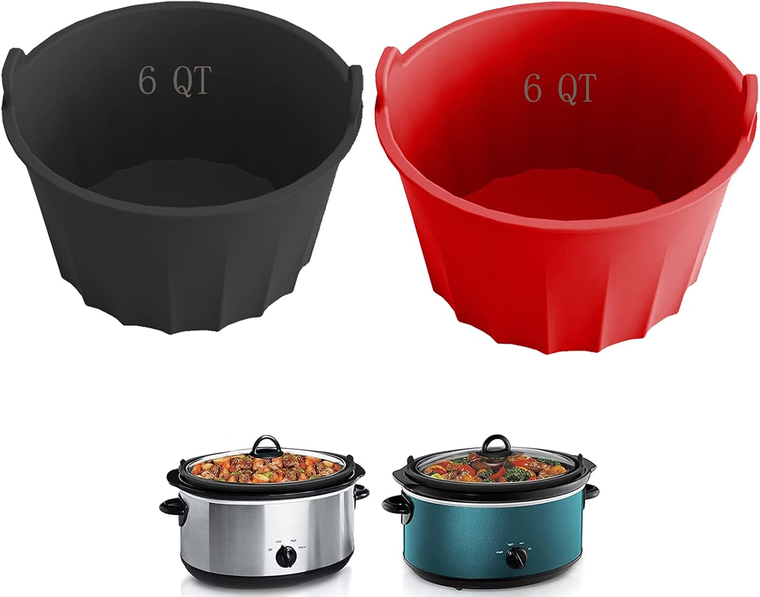 Silicone Slow Cooker Liners,Crock POT Liner Fits 56 Quart