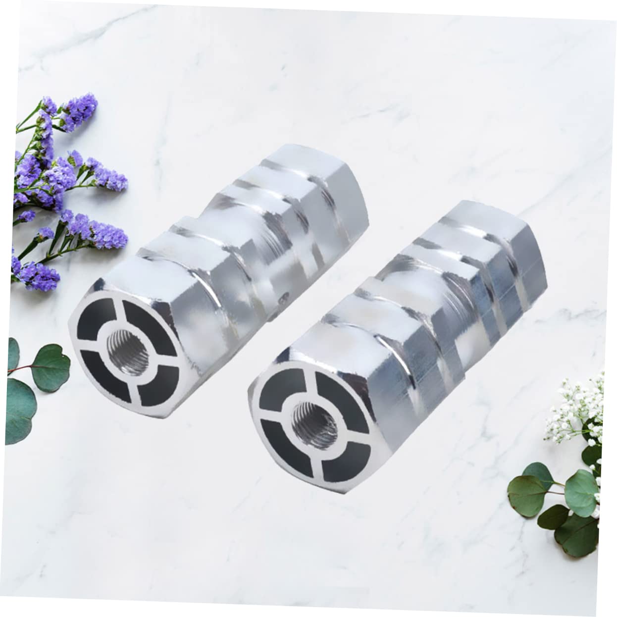 Happyyami Bicycle Pegs Silver Foot Lever for Bike Pedals Alloy Peg for Mountain Bike