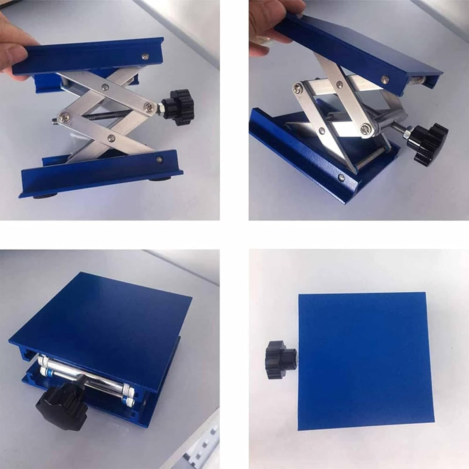 Plataforma de elevación de acero inoxidable de 10 x 10 cm, soporte de laboratorio de aleación de aluminio, suave, ideal para tories, escuelas y centros de investigación, equint experimental