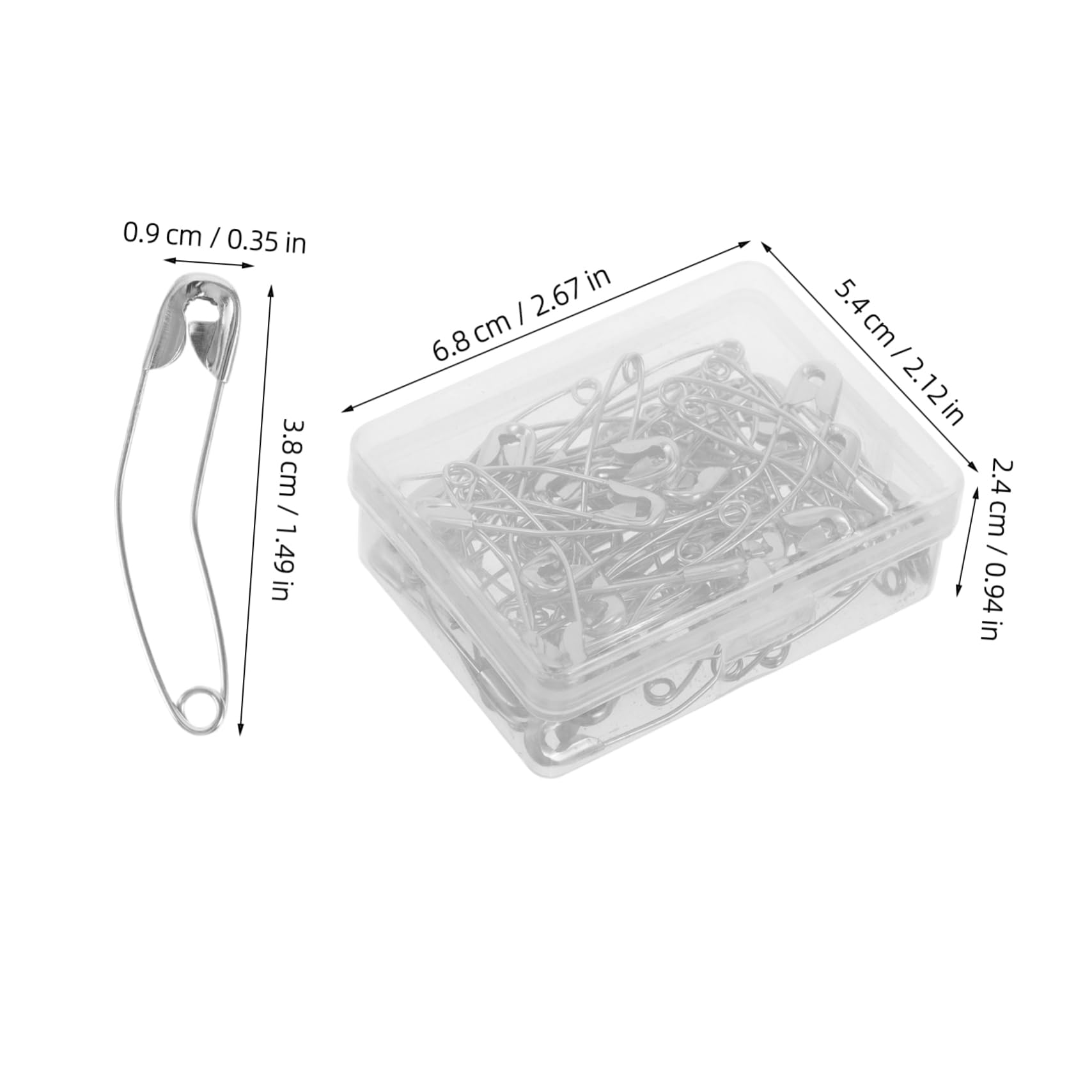 Veemoon 60 Pcs Bent Safety Pins Quilting Basting Pins Quilt Knit Craft Jewelry Making Supply Accessory Set