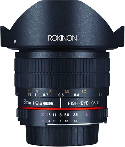 Miniatura 7 de Rokinon lente tipo ojo de pescado HD 8mm f3.5 con capucha desmontable para Canon DSLR 8-8mm, lente fijo sin zoom