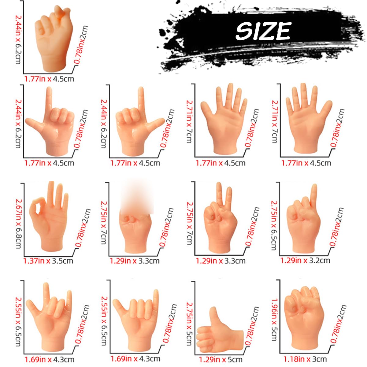 Mini Mani, 30 Pezzi Mani Minuscole Tiny Hands, Piccole Mani Manine Marionette da Dito, Mini Mani delle Dita per Famiglia Amico Giochi Festa Animale Domestico