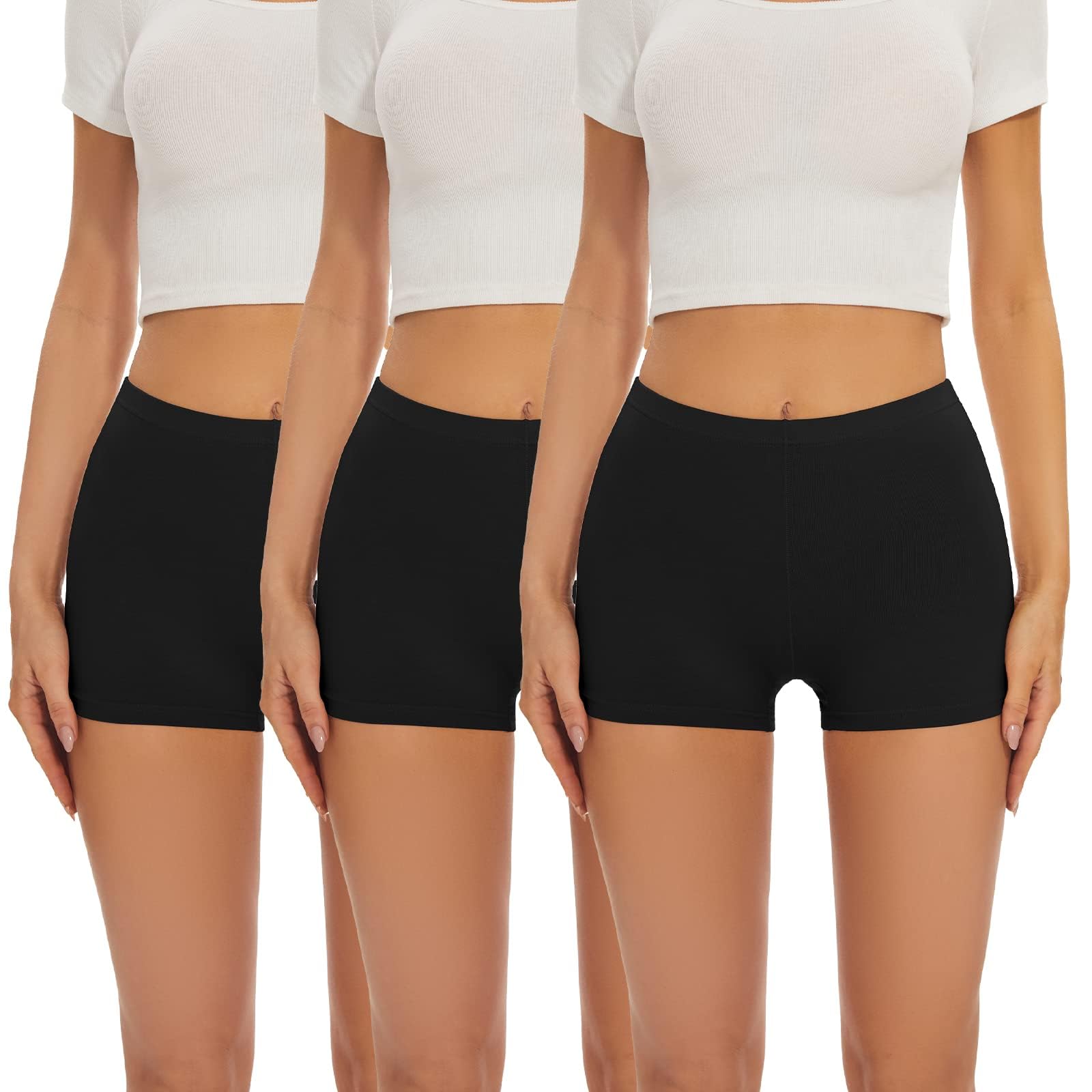SIHOHAN Boxershorts Damen Baumwolle Radlerhose Damen Kurz für Kleid Bauchweg Unterhosen Nahtlos Unterziehhose Doppelter Schritt Panties