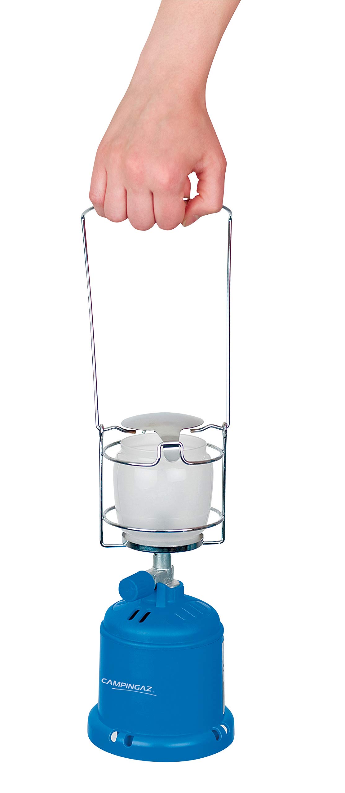 Campigaz Lampe à Gaz 206 L, Lanterne de Camping Portable, 80 W, fonctionne avec la Cartouche Perçable Campingaz C 206