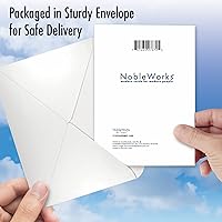 Vista 6 de NobleWorks - Tarjeta de felicitación de condolencias con sobre de 5 x 7 pulgadas (1 tarjeta) Summer Floral - Lirios C10326HSMG