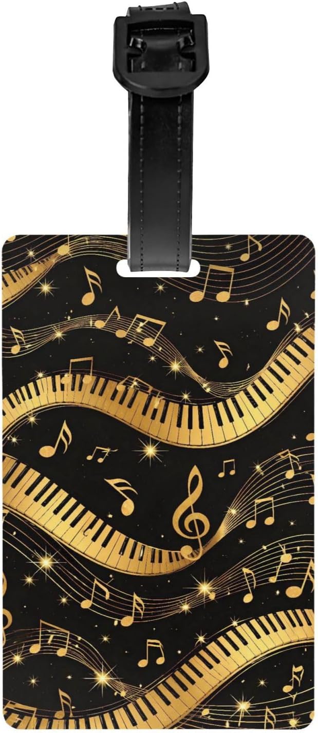 Novel Music Note Prints Suitcases Tag