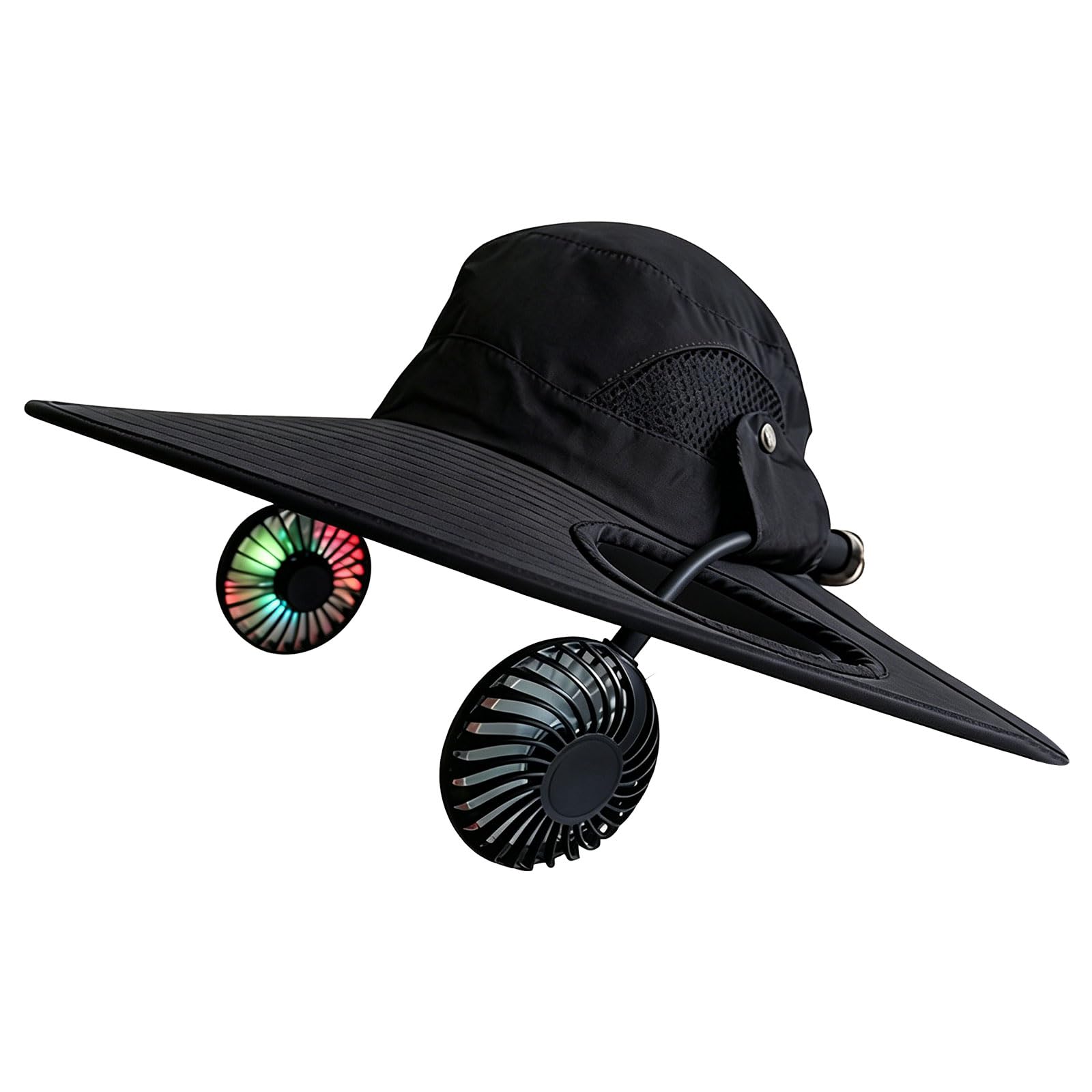 Jazuaiao Lightweight Sun Hat Integrated Draft Rechargeable Battery for Beach Camping Unisex Fan Hat