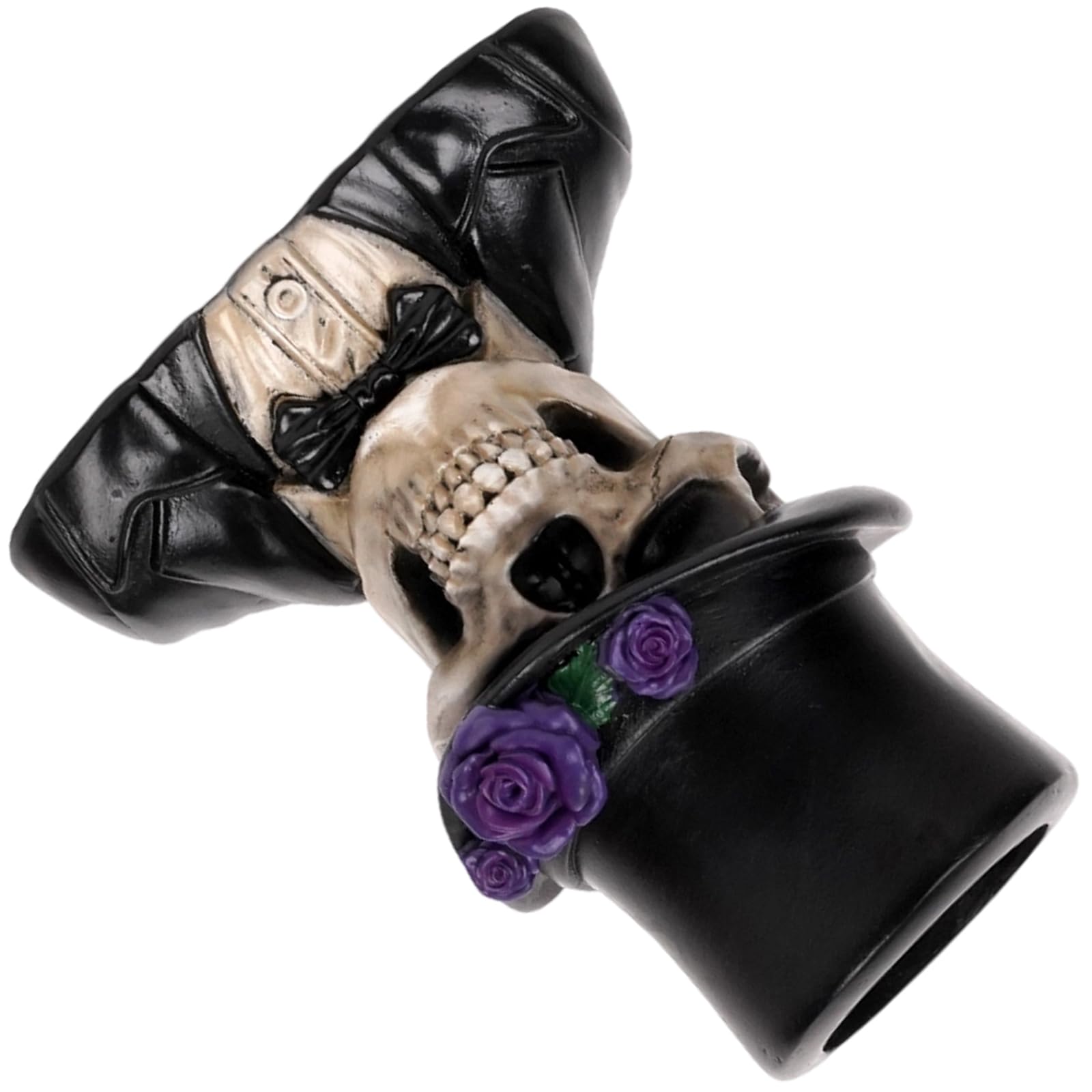 Tsophreniq Skeleton Gentleman Skull Statue Resins Vases Planter Pots Halloween Centerpieces Home Decoration Flower Holders For Party Tabletop Resins Skull Vases For Flower Arrangement