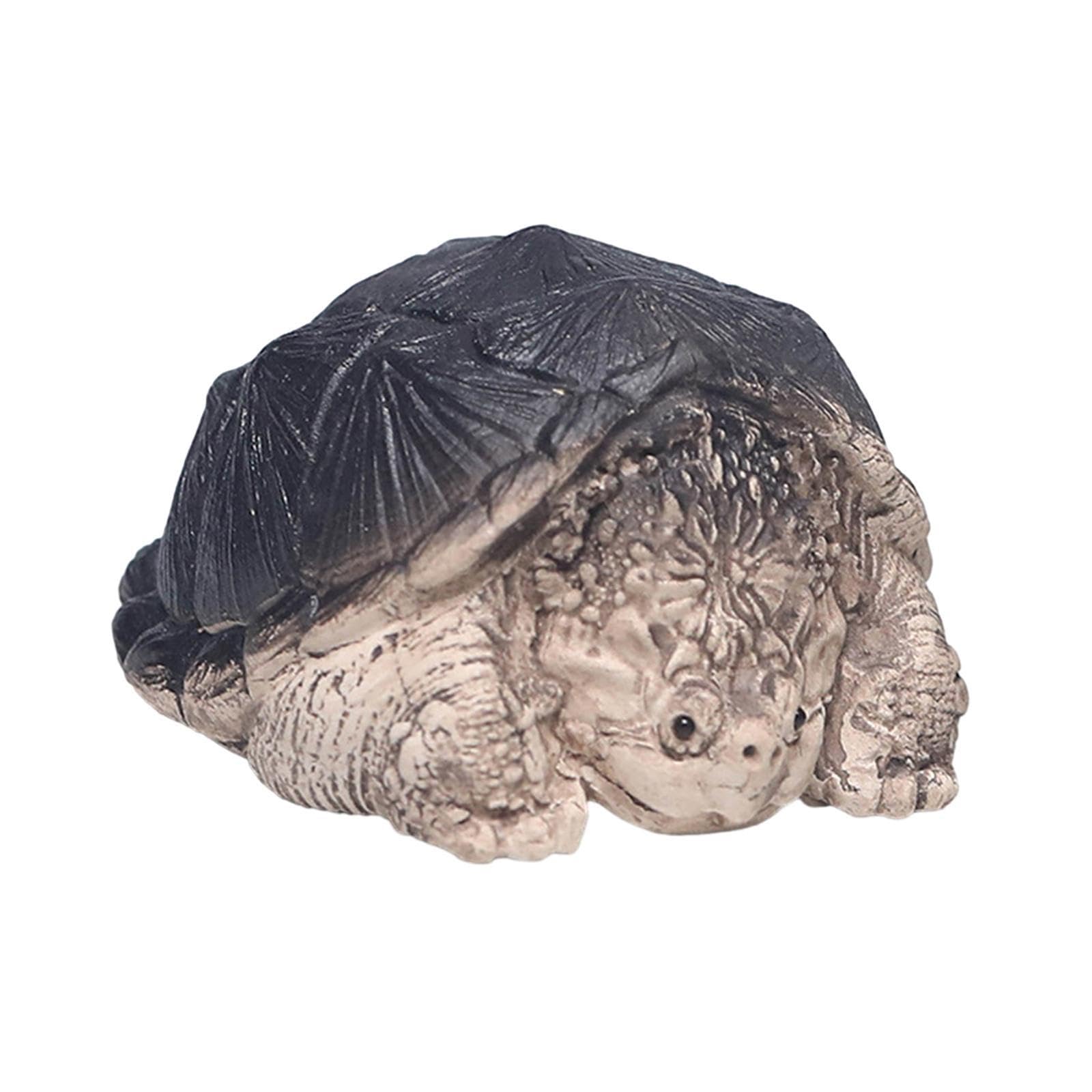 TWISAXC for Creative Sand Tea Pet Ornament Statue Exquisite Snap Turtle Figurine Sculpture Miniature Snap Turtle Statue Tea Pet Ornament Is Made Of Sand